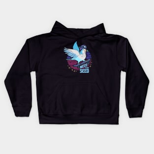 need for seed - blue quaker parrot Kids Hoodie